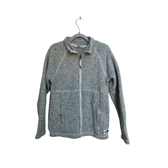 The‎ North Face Girls' Crescent Full Zip Sweater Gray Heather Size Medium 10/12 - Picture 1 of 8